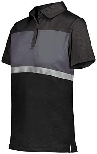 Holloway Ladies Prism Bold Polo 2XL Black/Carbon - High Visibility, Breathable Fabric, Ladies Outdoor Workout