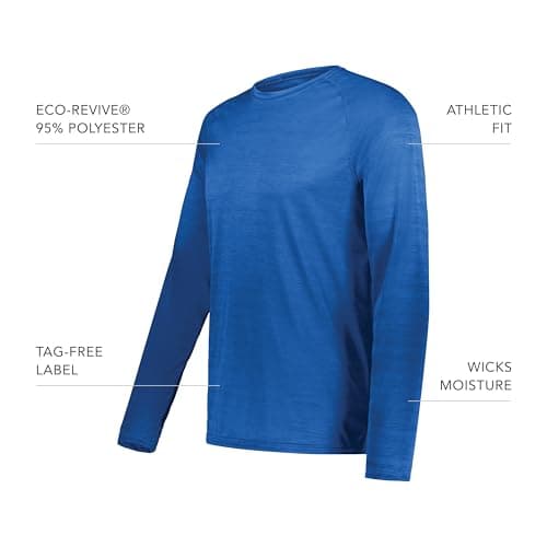 Holloway Men's Pro Long Sleeve Tee + Formal Wear + ProfessionalOffice + Temperature Regulation + 100% Polyester + Multip