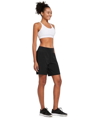 Baleaf Women's 7" Long Running Athletic Shorts for High Waist Workouts in the Gym Quick Dry Soft Split Leg
| Baleaf Wom