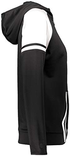Holloway Sportswear Womens SeriesX Jacket L Black/White - Ultralight Waterproof Breathable Fleece Jacket for Hiking Adve