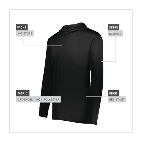 Holloway Momentum Hoodie for Men in Tech-Enabled warmth and Moisture Wicking, Fitness Enthusiasts, Running, Sweaty Work