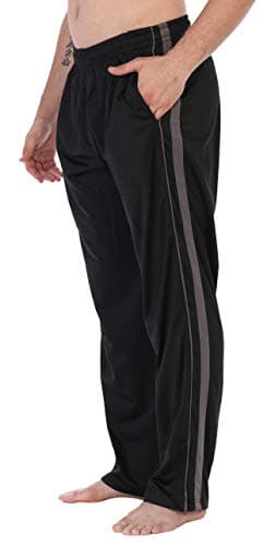 Gioberti Mens Athletic Track Pants with Zip Bottom - Comfortable Elastic Waist, Quick-Drying Material, Perfect for Fitne