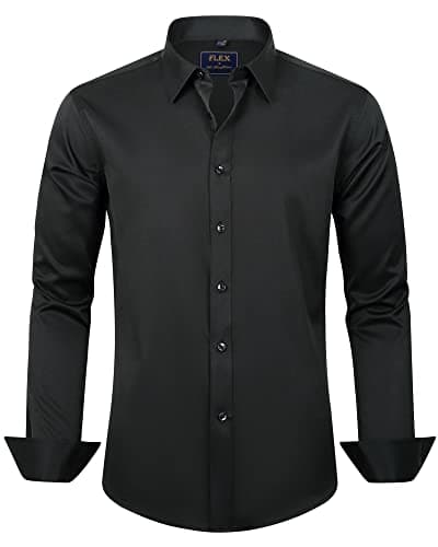 Men's Solid Long Sleeve Stretch Wrinkle-Free Formal Shirt J.VER Business Casual Button Down
| J.VER Men's Long Sleeve S