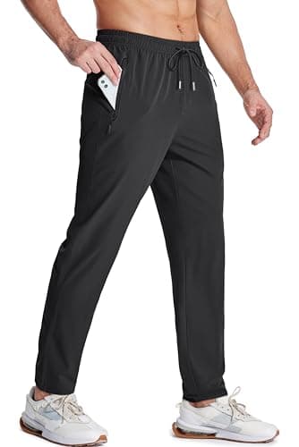 Men's Lightweight Hiking Pants with Quick Dry and Zipper Pockets
| Men's Quick Dry Running Pants Open Bottom Sweatpants