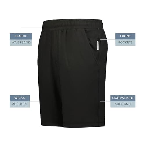 Holloway Boys Youth Soft Knit Ventura Shorts | Comfortable Athletic Wear | Active Boys | Outdoor Sports | Breathable Mes