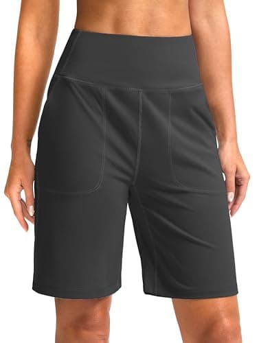 G Gradual High Waisted Bermuda Shorts for Yoga and Casual Wear | 9" Knee Length | 2 Big Pockets | Women's Shorts
G Gradu