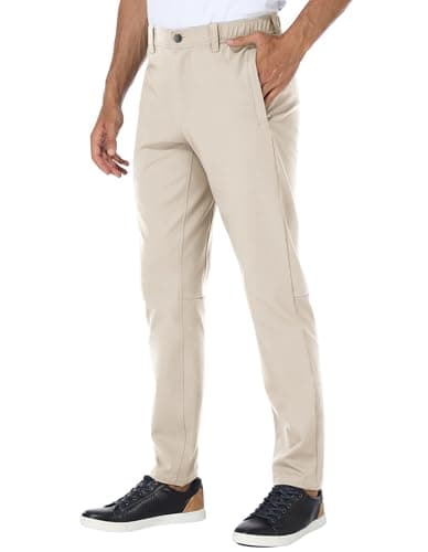 Puli Golf Pants Men Stretch Slim Fit Dress Casual Work Hiking Tapered Waterproof Pants with Pockets
Puli Golf Pants Men