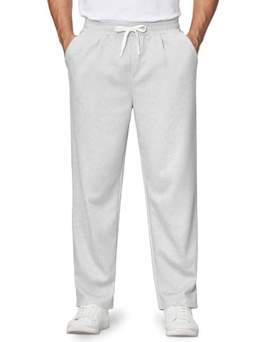 Gentle Mens Sweatpants with Pockets for Casual Wear and Workout 
| Alimens Open Bottom Sweat Pants with Drawstring for