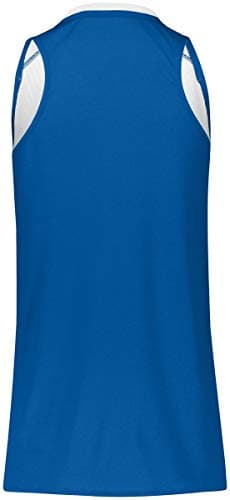 Holloway Sportswear Women's Dual-Side Single Ply Basketball Jersey XL Royal/White - Durable Performance Basketball Jerse