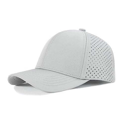 VOBOOM Men Quick Dry Baseball Cap for Summer Sports Laser Cut Mesh Curved Brim Snapback Hat