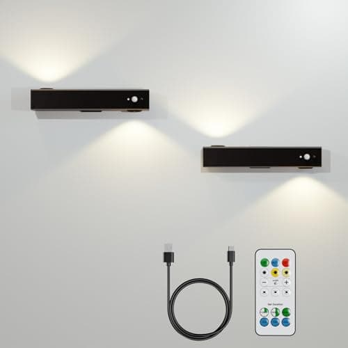 Wireless Motion Sensor Rechargeable Brass Hallway Light with Remote Control -2 Pack
| Rechargeable Magnetic Indoor Bras