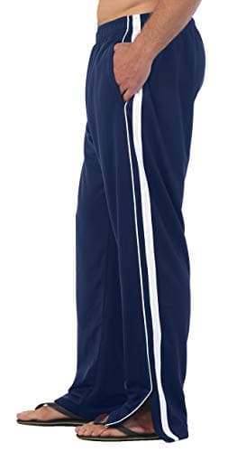 Gioberti Mens Athletic Track Pants with Zip Bottom - Comfortable Elastic Waist, Quick-Drying Material, Perfect for Fitne