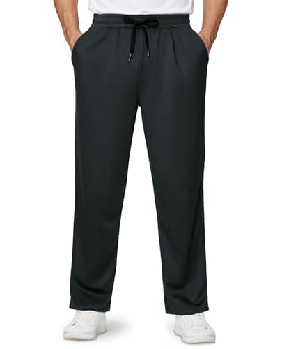 Gentle Mens Sweatpants with Pockets for Casual Wear and Workout 
| Alimens Open Bottom Sweat Pants with Drawstring for