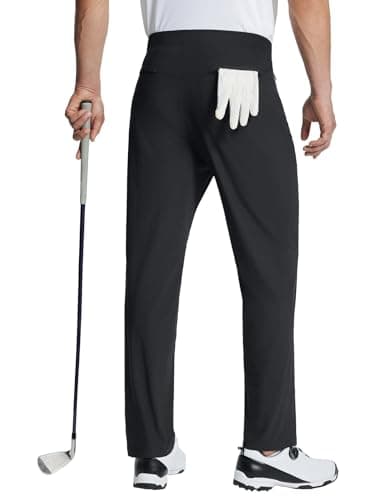Baleaf Men's Stretch Relaxed Fit Golf Pants 30" Sweatpants with Zipper Pockets Casual Athletic.Work