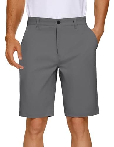 Men's PULI Golf Dress Shorts Flat Front Hybrid 7 Inch Lightweight Quick Dry Chino Casual with Pockets
| PULI Men's Golf