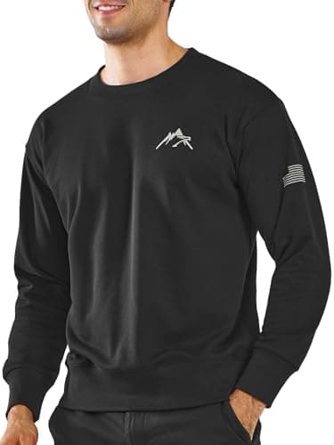 NORTHYARD Men's Long Sleeve Crewneck Sweatshirt for Casual Comfortable Moisture Wicking Cotton Sweatshirts