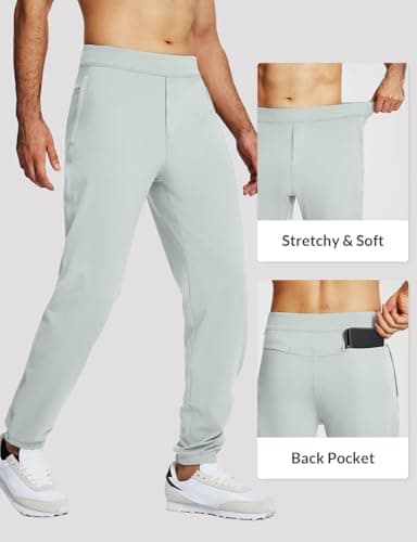 Baleaf Men's 30'' Stretch Lightweight Golf Joggers Pants for Workout & Travel Quick Dry Sweatpants Zip Pockets
| Baleaf