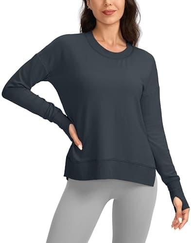 Soft and Comfortable Gradual Sweatshirt for Women Yoga Tops
| Buttery Soft Modal Pullover Shirts with Side Slit Thumb H