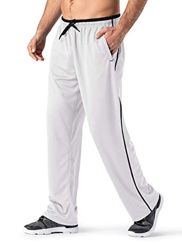 Magnivit Men's Lightweight Sweatpants for Comfortable Athletes with Open Bottom Mesh and Zipper Pockets
| Magnivit Men'