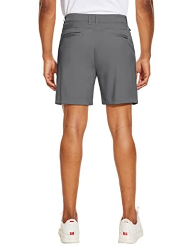 Men's PULI Golf Dress Shorts Flat Front Hybrid 7 Inch Lightweight Quick Dry Chino Casual with Pockets
| PULI Men's Golf
