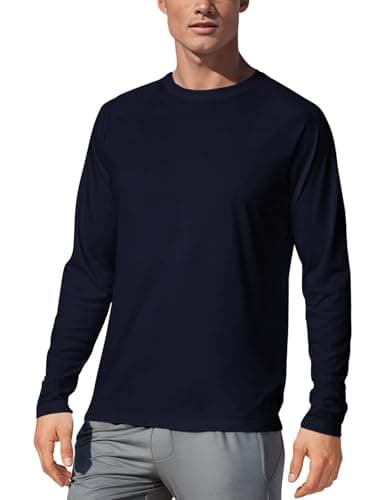Men's UPF 50+ Quick Dry Long Sleeve Tee Shirt for UV Sun Protection Swimming Running Workout
| Men's UPF 50+ UV Sun Pro