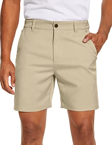 Men's PULI Golf Dress Shorts Flat Front Hybrid 7 Inch Lightweight Quick Dry Chino Casual with Pockets
| PULI Men's Golf