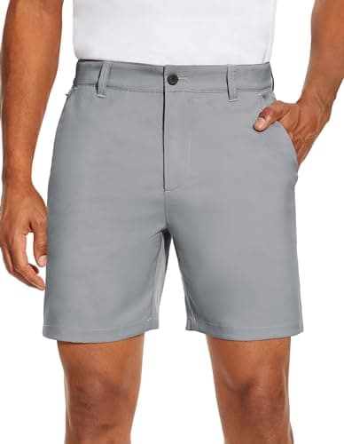 Men's PULI Golf Dress Shorts Flat Front Hybrid 7 Inch Lightweight Quick Dry Chino Casual with Pockets
| PULI Men's Golf