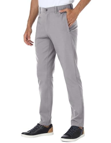 Puli Golf Pants Men Stretch Slim Fit Dress Casual Work Hiking Tapered Waterproof Pants with Pockets
Puli Golf Pants Men