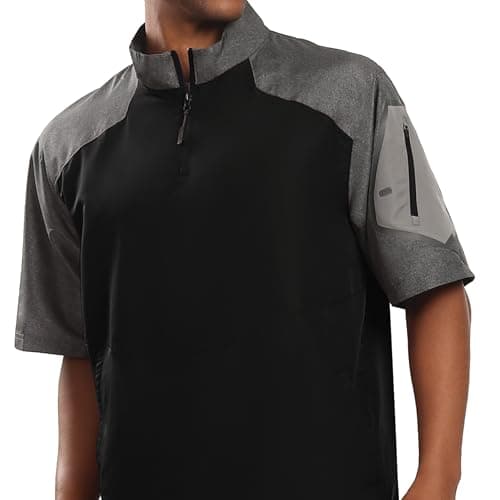 Holloway Raider Pullover Cage Jacket for Athletes - Weather-Resistant Quarter Zip Jacket with Sleeve Pocket