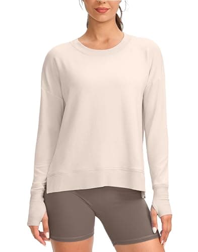 Soft and Comfortable Gradual Sweatshirt for Women Yoga Tops
| Buttery Soft Modal Pullover Shirts with Side Slit Thumb H