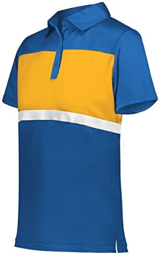 Holloway Sportswear Women's Prism Bold Polo XL Royal/Gold Lightweight Breathable Polo for Women's Outdoor Sports and Fit