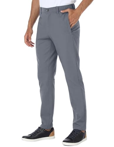 Puli Golf Pants Men Stretch Slim Fit Dress Casual Work Hiking Tapered Waterproof Pants with Pockets
Puli Golf Pants Men