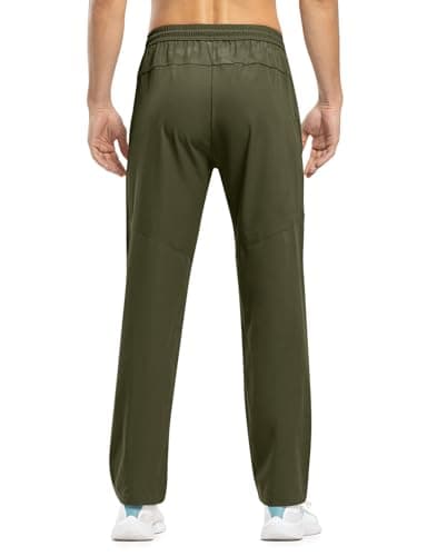 TBMPOY Men's Lightweight Hiking Travel Pants Breathable Athletic Joggers Zipper Pockets  
TBMPOY Men's Lightweight Hikin