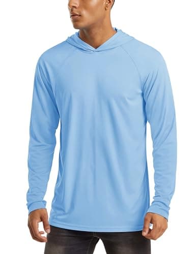 UPF 50+ Men's Hooded Sun Protection T-Shirts for Fishing and Athletic Pursuits
| Men's Hooded UPF 50+ Sun Protection Lo