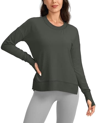 Soft and Comfortable Gradual Sweatshirt for Women Yoga Tops
| Buttery Soft Modal Pullover Shirts with Side Slit Thumb H