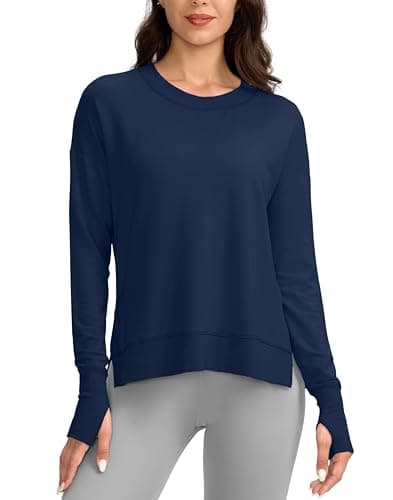 Soft and Comfortable Gradual Sweatshirt for Women Yoga Tops
| Buttery Soft Modal Pullover Shirts with Side Slit Thumb H