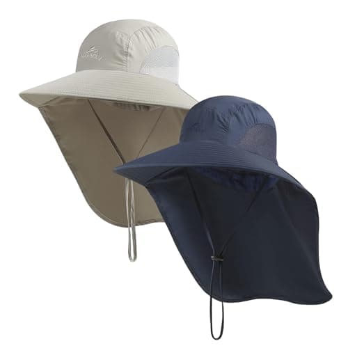 KOOLSOLY Outdoor Sun Hat for Men with 50+ UPF Protection, Perfect for Dad on Fishing Trips and Safari Adventures