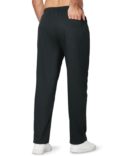 Gentle Mens Sweatpants with Pockets for Casual Wear and Workout 
| Alimens Open Bottom Sweat Pants with Drawstring for