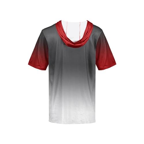 Holloway Men's NCAA Collegiate Short Sleeve Gradient Cotton-Touch Hoodie - Official Team Apparel for Men's Game Day Comf