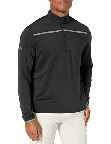 Callaway Men's Weather Series 1/4 Zip Mock Neck Pullover | Men's Performance Apparel | Extended Sizes | Durable Moisture