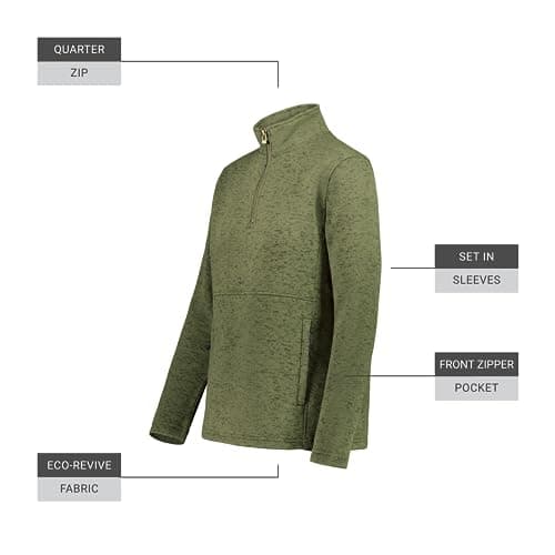 Holloway Women's Alpine Fleece 1/4 Zip Pullover + Warmth + Outdoor Activities + Layering + Moisture Wicking + 90g/M2 + C