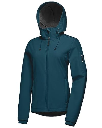 Women's 33,000ft Softshell Jacket, Fleece Lined Warm Windproof Coat for Outdoor Hiking
| 33,000ft Women's Softshell Hoo