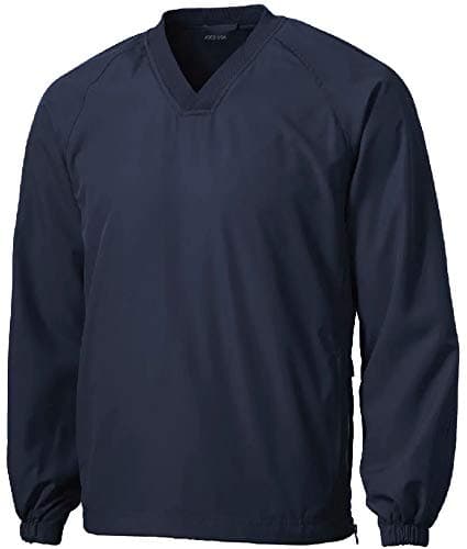 Joe's USA Men's Athletic V-Neck Raglan Wind Shirts for Athletes and Outdoor Enthusiasts - XS-6XL