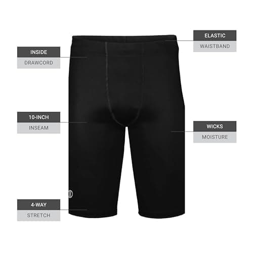 Holloway Men's Pr Max Compression Shorts for Running Comfort and Support High-tech Fabric Perfect for Marathon Runners S