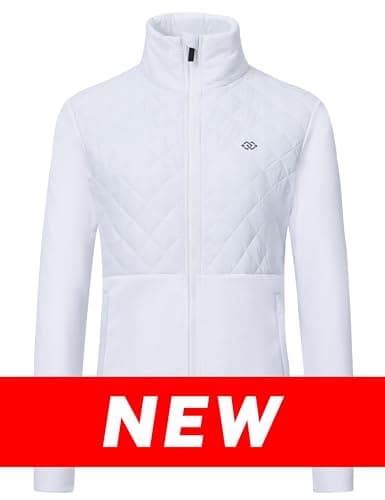 MoFiz Womens Lightweight Insulated Hiking Jacket Fleece Lined Thermal Hybrid Softshell Full Zip Winter Fall Running Ins