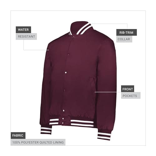 Holloway Heritage Jacket Maroon/White Best Winter Warmth Men's Outdoor Adventurer
