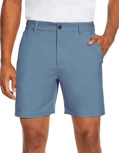 Men's PULI Golf Dress Shorts Flat Front Hybrid 7 Inch Lightweight Quick Dry Chino Casual with Pockets
| PULI Men's Golf