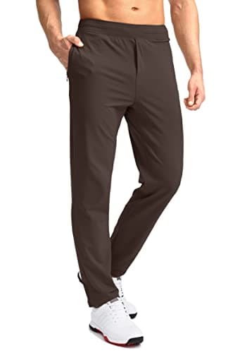 Pudolla Men's Stretch Golf Pants with Zipper Pockets Slim Fit Casual Joggers
| Pudolla Men's Golf Sweatpants Zipper Poc