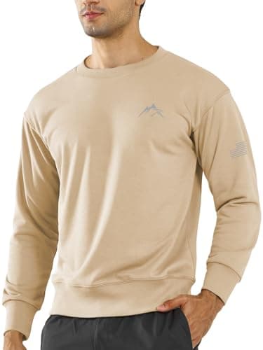 NORTHYARD Men's Long Sleeve Crewneck Sweatshirt for Casual Comfortable Moisture Wicking Cotton Sweatshirts