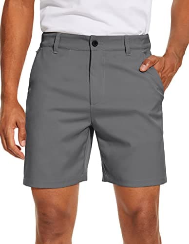 Men's PULI Golf Dress Shorts Flat Front Hybrid 7 Inch Lightweight Quick Dry Chino Casual with Pockets
| PULI Men's Golf